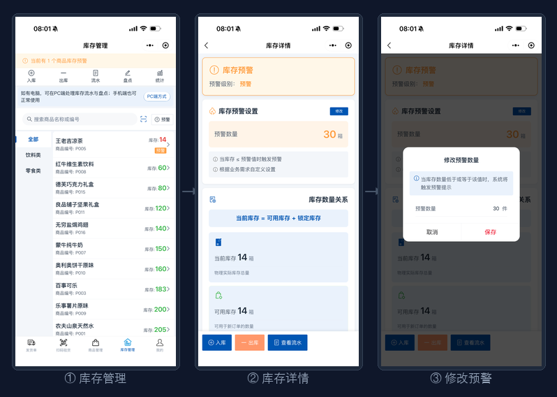 库存预警设置