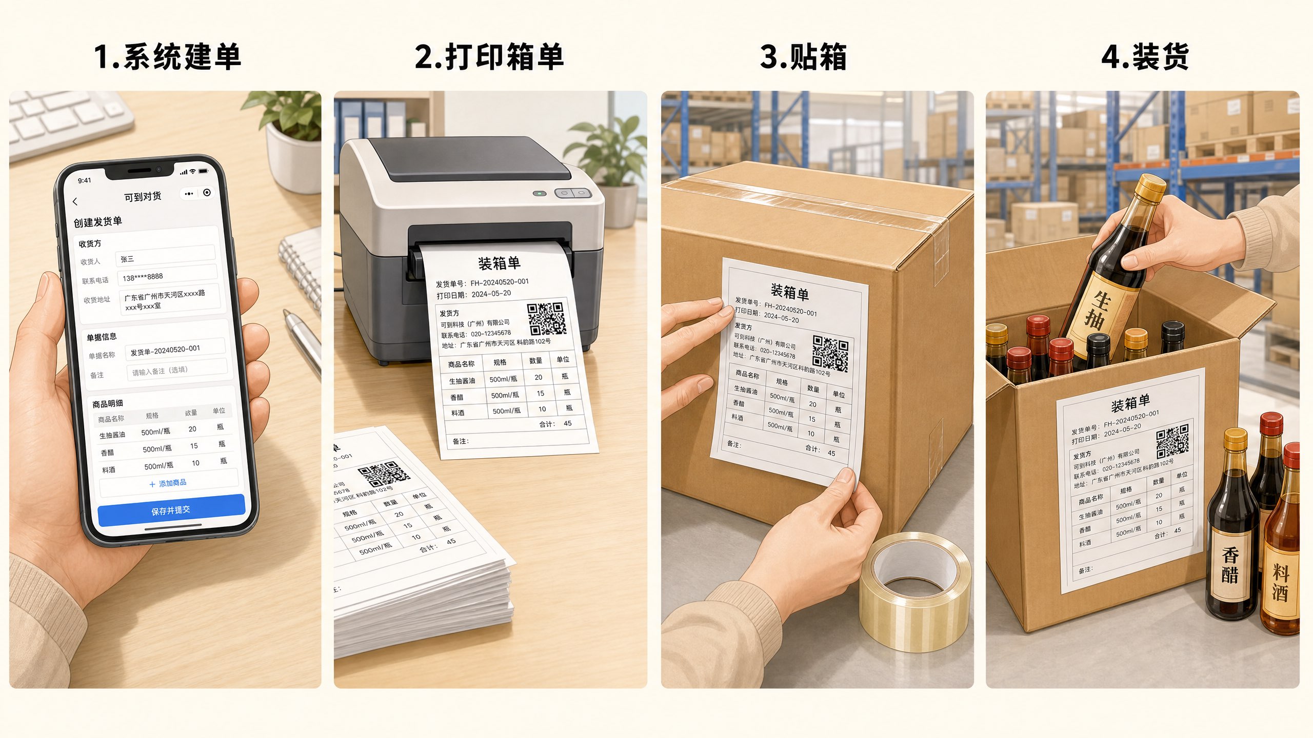 装箱流程示意图