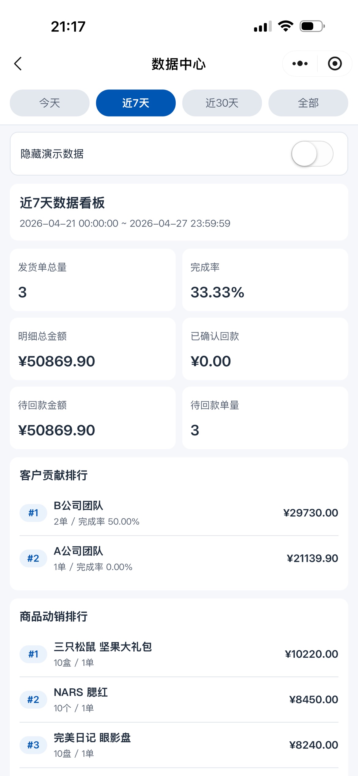 数据中心截图